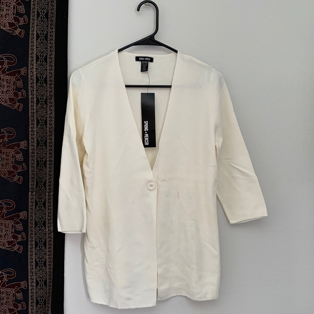 NWT cream cardigan